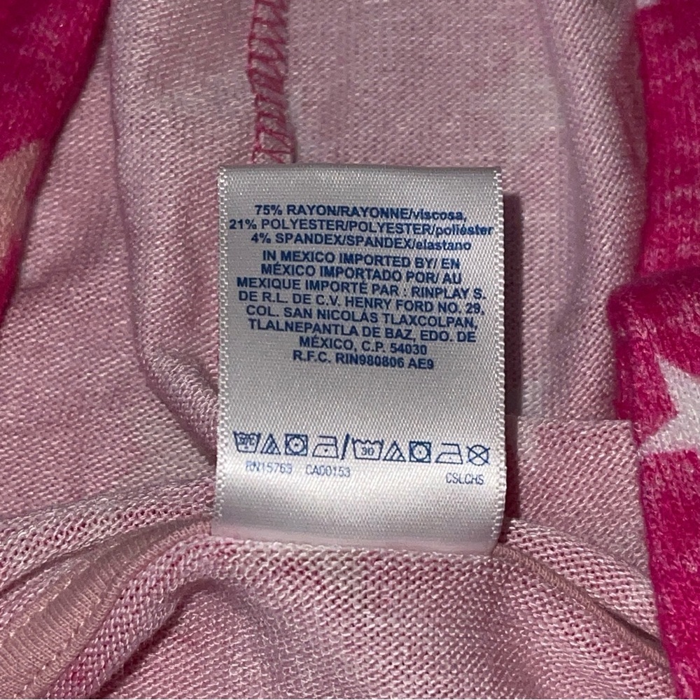 NWT Champion Size Small Cropped Hacci Sleep Top Hooded Pink Star Pattern Soft - Picture 6 of 9